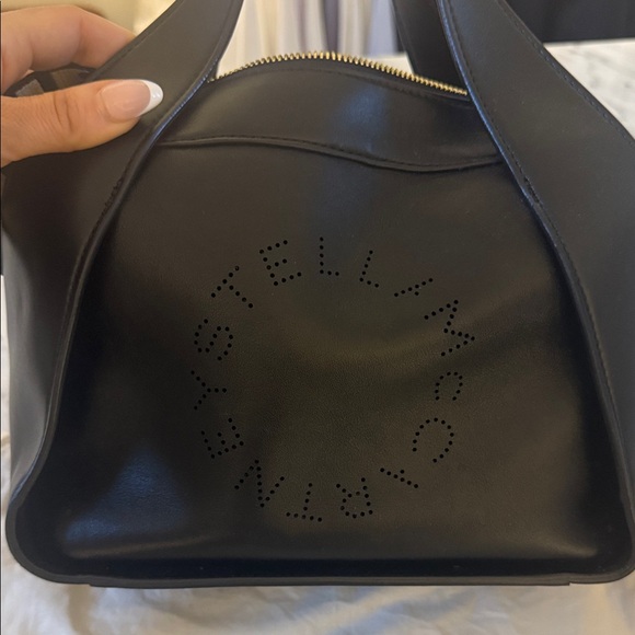 Stella McCartney Black Tote with Logo Strap - Picture 2 of 8